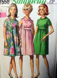 7558 68 SS/SLVLSS LET OUT SIDE MAT DRESS,BELT PATTERN 14,12